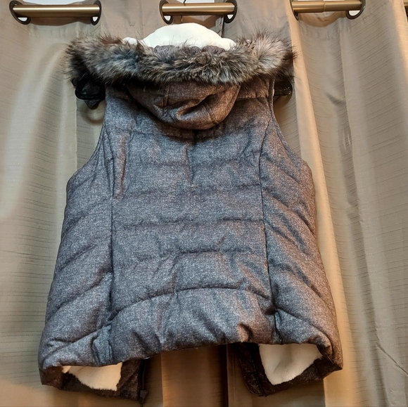 Green Tea Faux Fur Quilted Vest Size Large - Picture 6 of 8